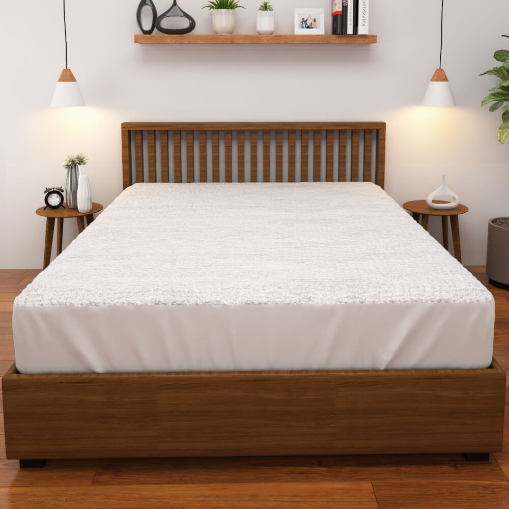 buy white waterproof mattress protector online – side view